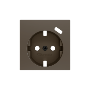 ZS55. Schuko-Steckdosenabdeckung mit USB C 55x55 mm - Mokka Zennio ZS55CSC1USM