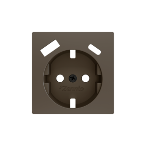 ZS55. Schuko-Steckdosenabdeckung mit USB C und A 55x55 mm - Mokka Zennio ZS55CSC2USM