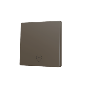 ZS55. Tasterabdeckung für Soft KNX Einfachtaster 55x55 mm. Untere Betätigung - Mokka - Custom Design. Minimum: 100 Einheiten pro Design Zennio ZS55CSOFT11MC