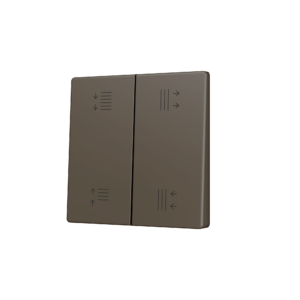 ZS55. Tasterabdeckung für Soft KNX Doppeltaster 55x55 mm. Obere&untere Betätigung - Mokka - Custom Design. Minimum: 100 Einheiten pro Design Zennio ZS55CSOFT24MC