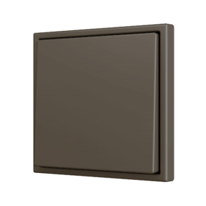 ZS70. Soft Einfachtaster für 1 Binäreingang 70x70 mm – Mokka Zennio ZS701PB1M