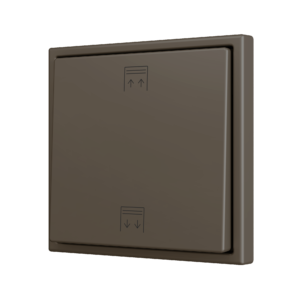 ZS70. Soft Einfachtaster für 2 Binäreingänge 70x70 mm – Mokka - Custom Design. Minimum: 100 Einheiten pro Design Zennio ZS701PB2MC