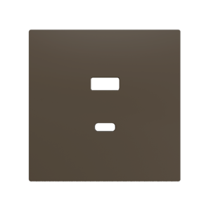 ZS70. Abdeckplatte für Zweifach-USB-Ladegerät C+A 70x70 mm - Mokka Zennio ZS70C2UCAM