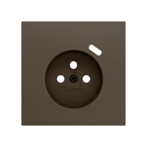 ZS70. Französische Steckdosenabdeckung mit USB C 70x70 mm - Mokka Zennio ZS70CF1USM