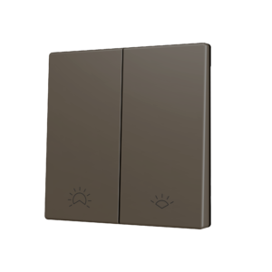 ZS70. Tasterabdeckung für Soft KNX Einfachtaster 70x70 mm. Druck nach unten - Mokka - Custom Design. Minimum: 100 Einheiten pro Design Zennio ZS70CSOFT11MC