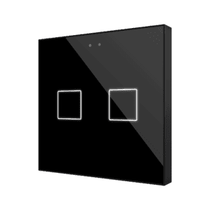 Flat RGB 2. Kapazitiver Taster - 2 Tasten - Schwarz Zennio ZVIFR2A