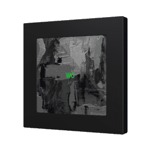 Flat RGB 55 X1. Kapazitive Taster 55x55 - 1 Taste – 360° Personalisierung (Rahmen nicht enthalten) Zennio ZVIFR55X1C360
