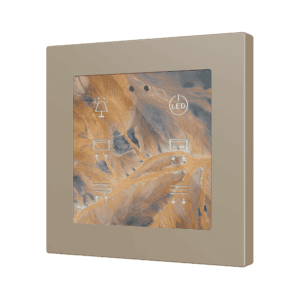 Flat RGB 55 X6. Kapazitiver Taster 55x55 - 6 Tasten - 360° Personalisierung (Rahmen nicht enthalten) Zennio ZVIFR55X6C360