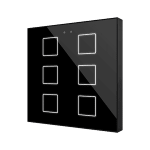 Flat RGB 6. Kapazitiver Taster - 6 Tasten - Schwarz Zennio ZVIFR6A