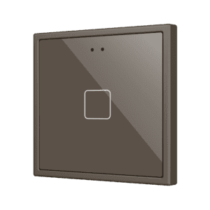 Flat RGB 70 X1. Kapazitiver Taster 70x70 - 1 Taste - Mokka (Rahmen nicht enthalten) Zennio ZVIFR70X1M