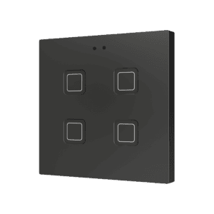 Tecla RGB 4. Kapazitiver Taster - 4 Taste - Schwarz Zennio ZVITR4A