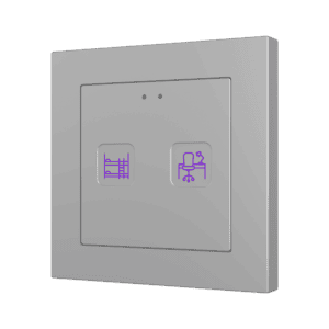 Tecla RGB 55 X2. Kapazitiver Taster 55x55 - 2 Tasten - Custom Design (Rahmen nicht enthalten) Zennio ZVITR55X2