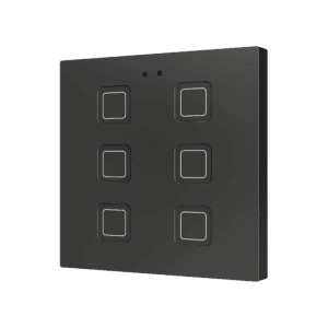Tecla RGB 6. Kapazitiver Taster - 6 Taste - Schwarz Zennio ZVITR6A