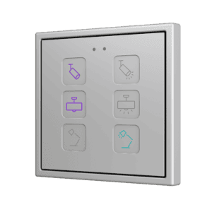 Tecla RGB 70 X6. Kapazitiver Taster 70x70 - 6 Taste - Custom Design (Rahmen nicht enthalten) Zennio ZVITR70X6
