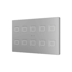 Tecla RGB XL 10. Kapazitiver Taster - 10 Tasten - Silber Zennio ZVITRXL10S