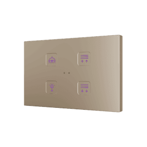 Tecla RGB XL 4. Kapazitiver Taster - 4 Tasten - Custom Design Zennio ZVITRXL4