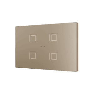 Tecla RGB XL 4. Kapazitiver Taster - 4 Tasten - Champagne Zennio ZVITRXL4C