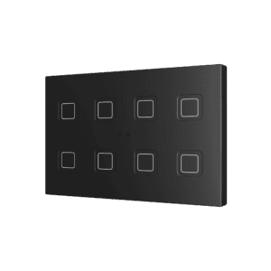 Tecla RGB XL 8. Kapazitiver Taster - 8 Tasten - Schwarz Zennio ZVITRXL8A