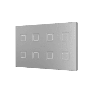 Tecla RGB XL 8. Kapazitiver Taster - 8 Tasten - Silber Zennio ZVITRXL8S