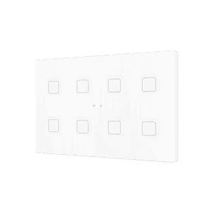 Tecla RGB XL 8. Kapazitiver Taster - 8 Tasten - Weiß Zennio ZVITRXL8W