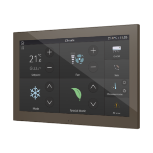 Z100. Kapazitives Farb 10" - Touchpanel - Mokka. Zennio ZVIZ100M