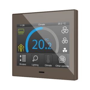 Z35 v3. Kapazitives Touchpanel - Mokka Zennio ZVIZ35V3M