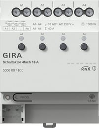 Schaltaktor 4f 16 A KNX REG Gira GIR-500600