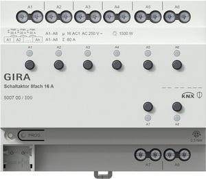 Schaltaktor 8f 16 A KNX REG Gira GIR-500700