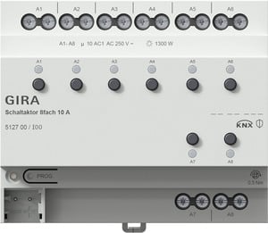 Schaltaktor 8f 10 A KNX REG Gira GIR-512700