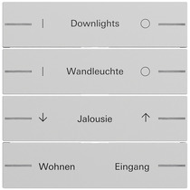 Wippe Wippenset 4f indiv. Tastsens.4.70 Grau m(lack.) Gira GIR-862476