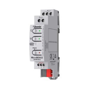 MicroBOX 22. KNX Multifunktionsaktor mit KNX Secure - 2 Ausgänge 16 A - 2 A/D Eingänge Zennio ZIOMCB22