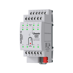 RailQUAD 12. KNX-Modul mit 12 analog-/digitalen Eingängen - für Hutschienenmontage und Status-LEDs Zennio ZIORQ12