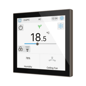 CX40. KNX kapazitives Touchpanel mit 4" - Mokka Zennio ZVICX40M