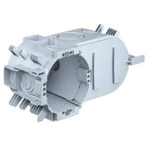 Unterputz Elektronik-Dose UP1 Fix, Klemmrippen, 4x3 Schraubdome, Geräteschrauben Kaiser 1068-06