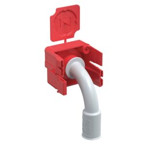 Kaiser Betonbau, B2 Wand-Decken-Übergang 90° für Ø 20 mm-Rohre, mit Magnetaufnahme 2-teilig, mit Klebefläche und Deckel 1261-95