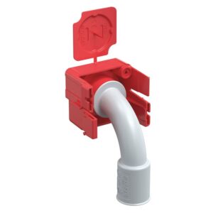 Kaiser Betonbau, B2 Wand-Decken-Übergang 90° für Ø 25 mm-Rohre, mit Magnetaufnahme 2-teilig, mit Klebefläche und Deckel 1261-96