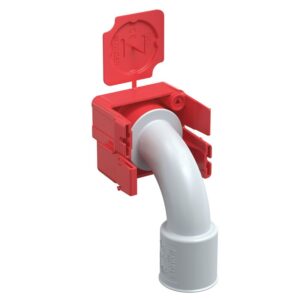 Kaiser Betonbau, B2 Wand-Decken-Übergang 90° für Ø 32 mm-Rohre, mit Magnetaufnahme 2-teilig, mit Klebefläche und Deckel 1261-97