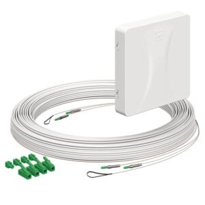 Kaiser Teilnehmeranschluss Gf-TA E3S Connect® Aufputz, 2xF, LC/APC DX, L=25m, Gf-GV 4252047
