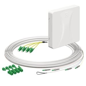Kaiser Teilnehmeranschluss Gf-TA E3S Connect® Aufputz, 4xF, LC/APC DX, L=10m, HÜP 4252039
