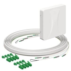 Kaiser Teilnehmeranschluss Gf-TA E3S Connect® Aufputz, 4xF, LC/APC DX, L=15m, Gf-GV 4252050
