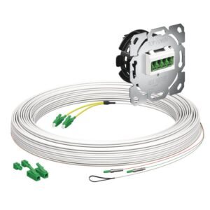 Kaiser Teilnehmeranschluss Gf-TA E3S Connect® Unterputz, 2xF, LC/APC DX, L=25m, HÜP 4250022