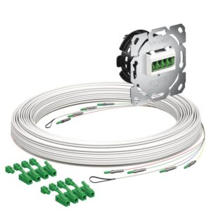 Kaiser Teilnehmeranschluss Gf-TA E3S Connect® Unterputz, 4xF, LC/APC DX, L=25m, Gf-GV 4250037