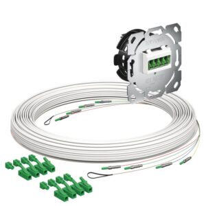 Kaiser Teilnehmeranschluss Gf-TA E3S Connect® Unterputz, 4xF, LC/APC DX, L=20m, Gf-GV 4250036