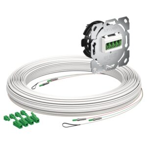 Kaiser Teilnehmeranschluss Gf-TA E3S Connect® Unterputz, 2xF, LC/APC DX, L=30m, Gf-GV 4250033