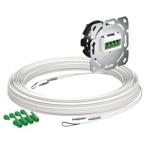 Kaiser Teilnehmeranschluss Gf-TA E3S Connect® Unterputz, 2xF, LC/APC DX, L=25m, Gf-GV 4250032