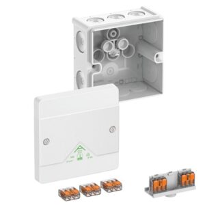 Abzweigkasten, Schutzart IP66, max. Leiterquerschnitt 4², Schlagfestigkeit IK07, Schutzklasse II, Ui 450V AC, Ui 450V DC, DLG, VDE, halogenfrei Spelsberg 80417001