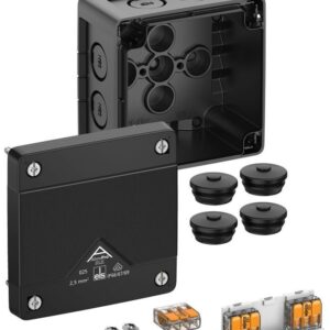 Abzweigkasten, Schutzart IP66/IP67/IP69, max. 2,5², Schlagfestigkeit IK09, Schutzklasse II, Ui 450V AC, Ui 450V DC, DLG, DNV, VDE, halogenfrei Spelsberg 40207001