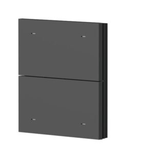 2-fach Wippe Metall schwarz für iONprime PB KNX Theben 9080066