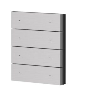 4-fach Wippe Alu gebürstet für iONprime PB KNX Theben 9080071