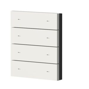 4-fach Wippe Metall weiß für iONprime PB KNX Theben 9080074